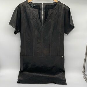 Escada Sport Lamb Leather Women’s Dress Size 38 Euro Or 6/8 US